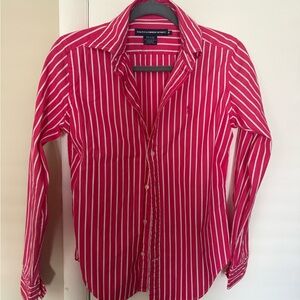 Ralph Lauren Sport Pink & White Striped Shirt